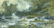 holger drachmann havet i opror Sweden oil painting artist